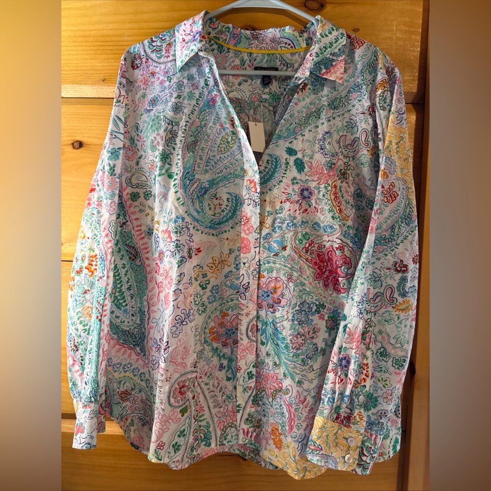 Talbots Multicolor Paisley Blouse